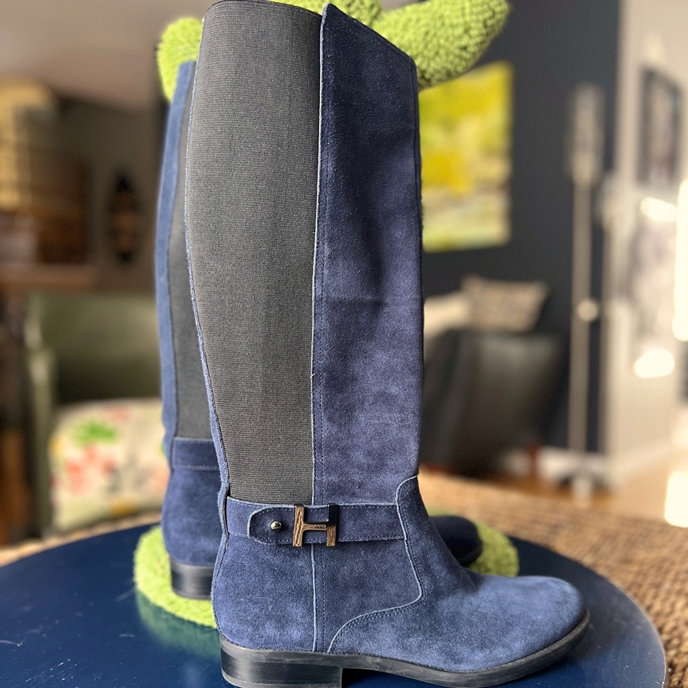 Tommy Hilfiger Blue and Black Heeled Boots